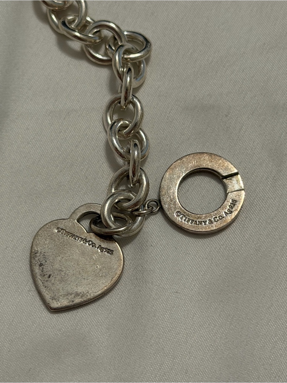 Tiffany & Co. Silver Toggle Heart Necklace - Picture 5 of 9